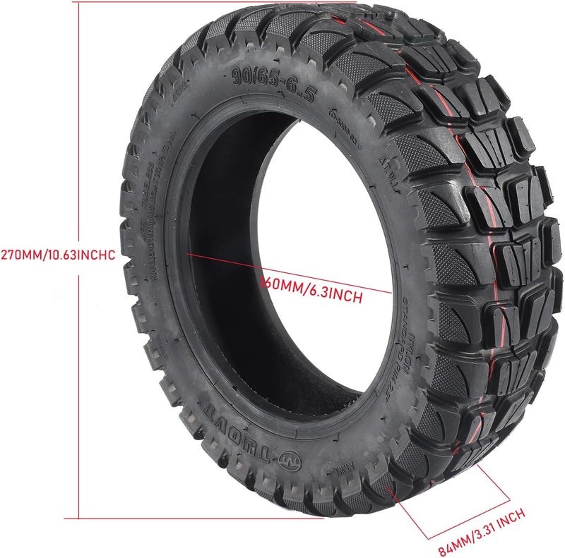 Asecupdat 90/65-6.5 Tubeless Scooter Tires, 11 inch Electric Scooter Wheel, Thickened Road Tire For Electric Scooter Motorcycle Parts - Image 3